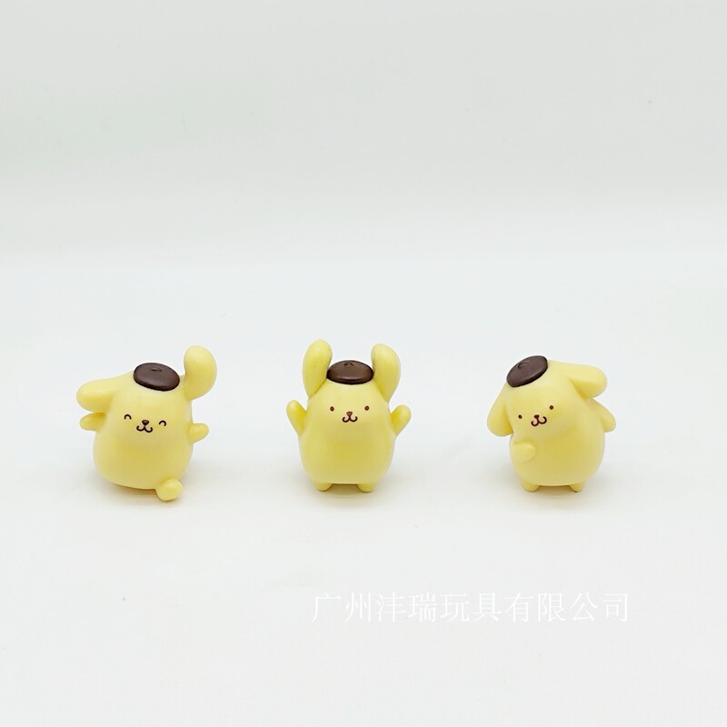 ホットセール 11 ジェンガイエロープディング犬漫画人形 DIY 素材デスクトップ装飾人形装飾品|undefined