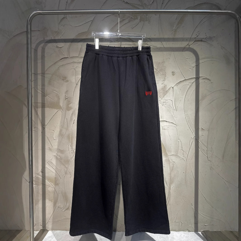 High-Quality In-Stock Bl New Wheat Ear Embroidery Casual Loose Fit Unisex Sweatpants High-Quality In-Stock Bl New Wheat Ear Embroidery Casual Loose Fit Unisex Sweatpants