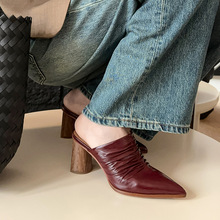 �W���L�r���������^����Ь2025�ļ��¿�7cm�ָ�����ЬŮ��Ƥ����