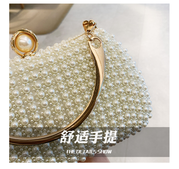 New pearl lady's handbag, banquet dress crossbody bag, elegant socialite dinner bag, high-end underarm bag wholesale undefined