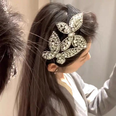 小香風満ドリル蝶重工カチューシャ軽豪華高級感デザイン高頭トップカチューシャファッション百合髪飾り潮