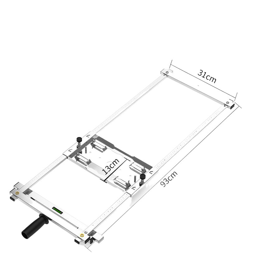 Máquina de corte Tabla de cortar Máquina de mármol de 4 pulgadas Sierra de jardín eléctrica portátil Placa inferior Tablero de carpintería Modificación con escala Herramienta de marco de posicionamiento
