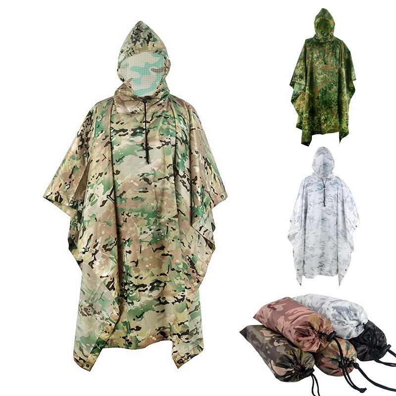 Bicycle Raincoat Male Riding Girl Student Multifunctional Outdoor Rain Shade Adult Portable Backpack Cape Boy