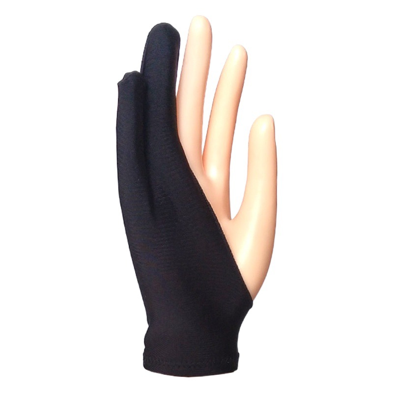Source manufacturers three-layer anti-touch painting anti-pollution sweat-absorbent anti-touch sketch writing anti-dirty two-finger gloves