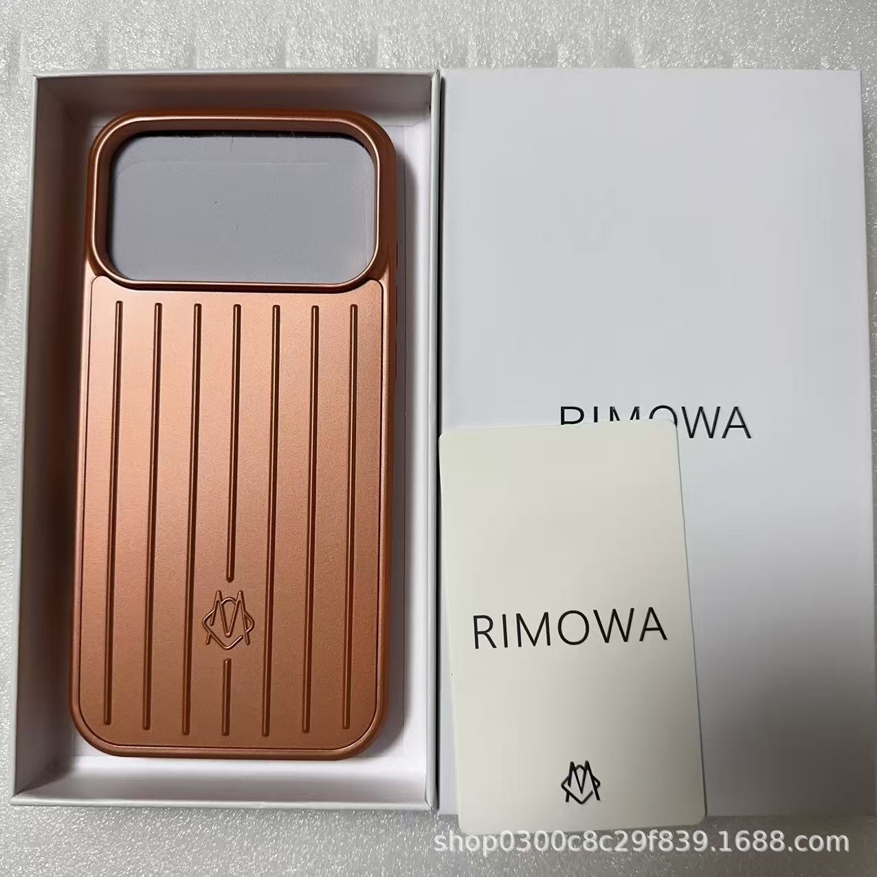 Rimowa Aluminum Case for iPhone 16 Pro Max Rose Gold