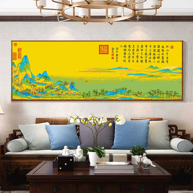 Genuino Mona Lisa Royal Cross Stitch Miles de millas de ríos y montañas