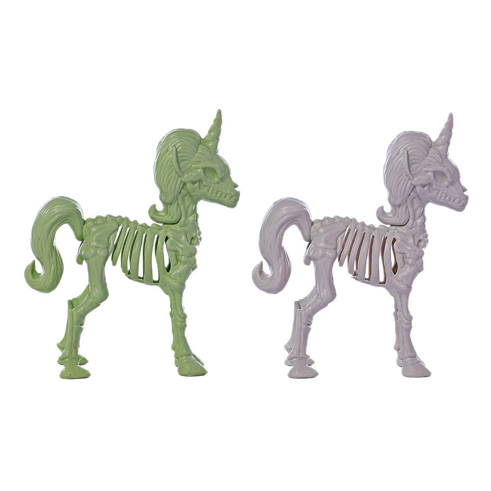 Transfronterizos Halloween esqueleto unicornio decoración decoración fiesta fantasma casa embrujada decoración de mesa modelo