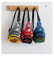 New children's waist bag for boys, dinosaur crossbody small bag, fashionable kids' chest bag, coin purse, baby small bag for export