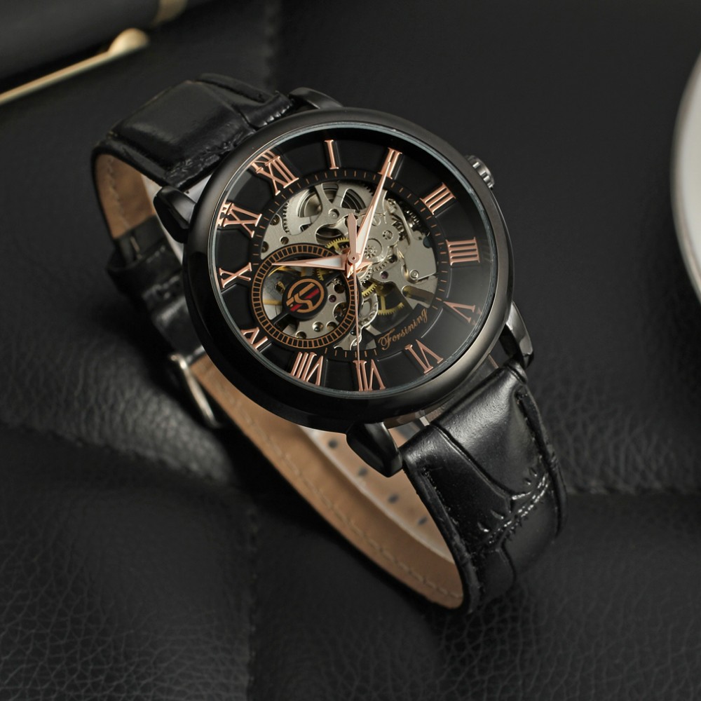Modern Style Classic Style Geometric Buckle Mechanical Men's Watches display picture 1