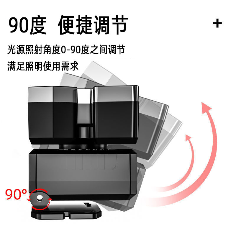 Nuevo faro de luz fuerte LED lámpara de avión de cinco cabezas usb linterna montada en la cabeza recargable lámpara de minero al aire libre lámpara de pesca