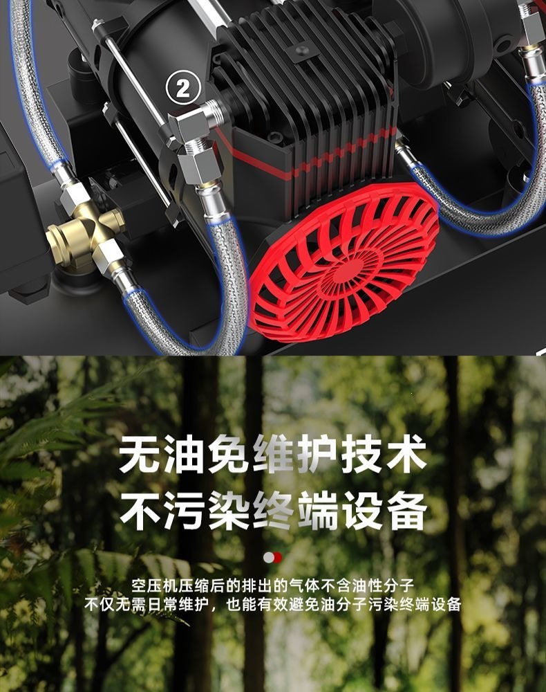 New Model Air Pump Air Compressor Oil-Free Silent Inflator High-Pressure Air Pump for Woodworking, Auto Repair, and Painting