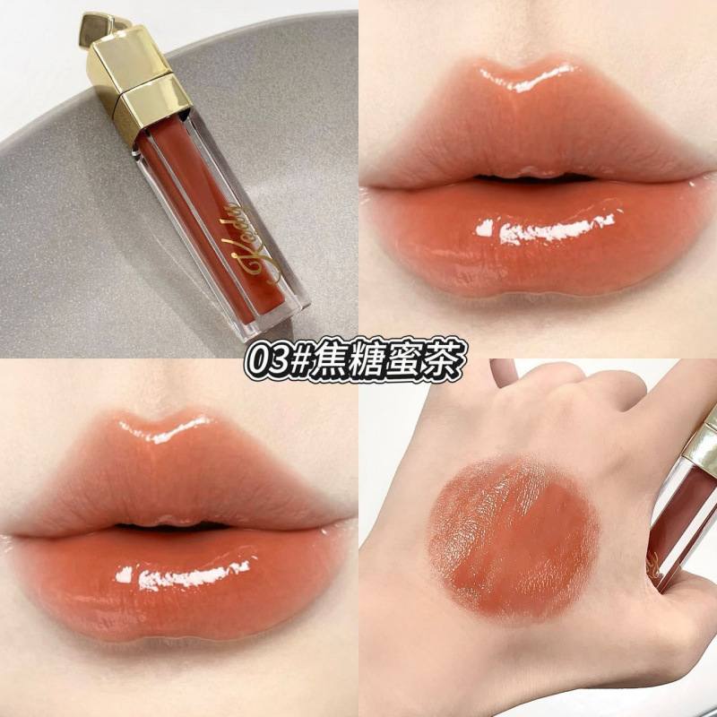 KodyboLL agua de agua, miel de labios transparente, humectante, fino, transparente, lleno, transparente, esmalte labial, maquillaje de belleza