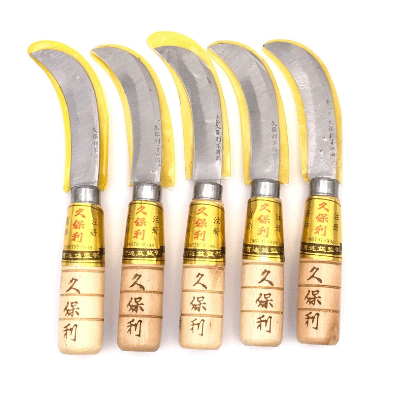 Нож Jiuboli малый изогнутый, для ананасов, специальный нож для фруктовых магазинов, для чистки, из нержавеющей стали, маленький белый нож для резки бамбуковых побегов и лука-порея