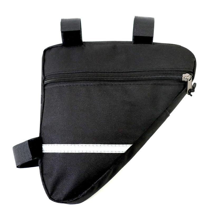 Mountain Bike with Reflective Strips, Bicycle Triangle Bag, Tool Bag, Bicycle down Tube Bag, Cycling Front Beam Bag, Cycling Bag