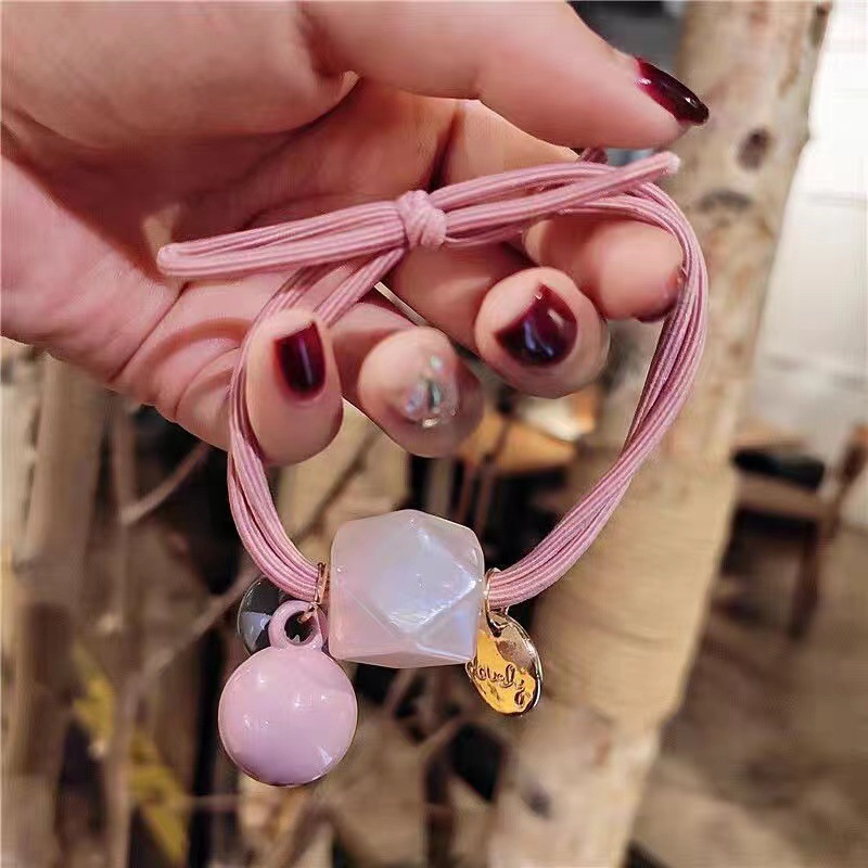 Elástico joyas de cabello de moda con frijoles frescos M anillo de cereza cuerda de cabello al por mayor de la banda de goma cabeza de 100 bolas de cabello rojo una variedad de alta elástica