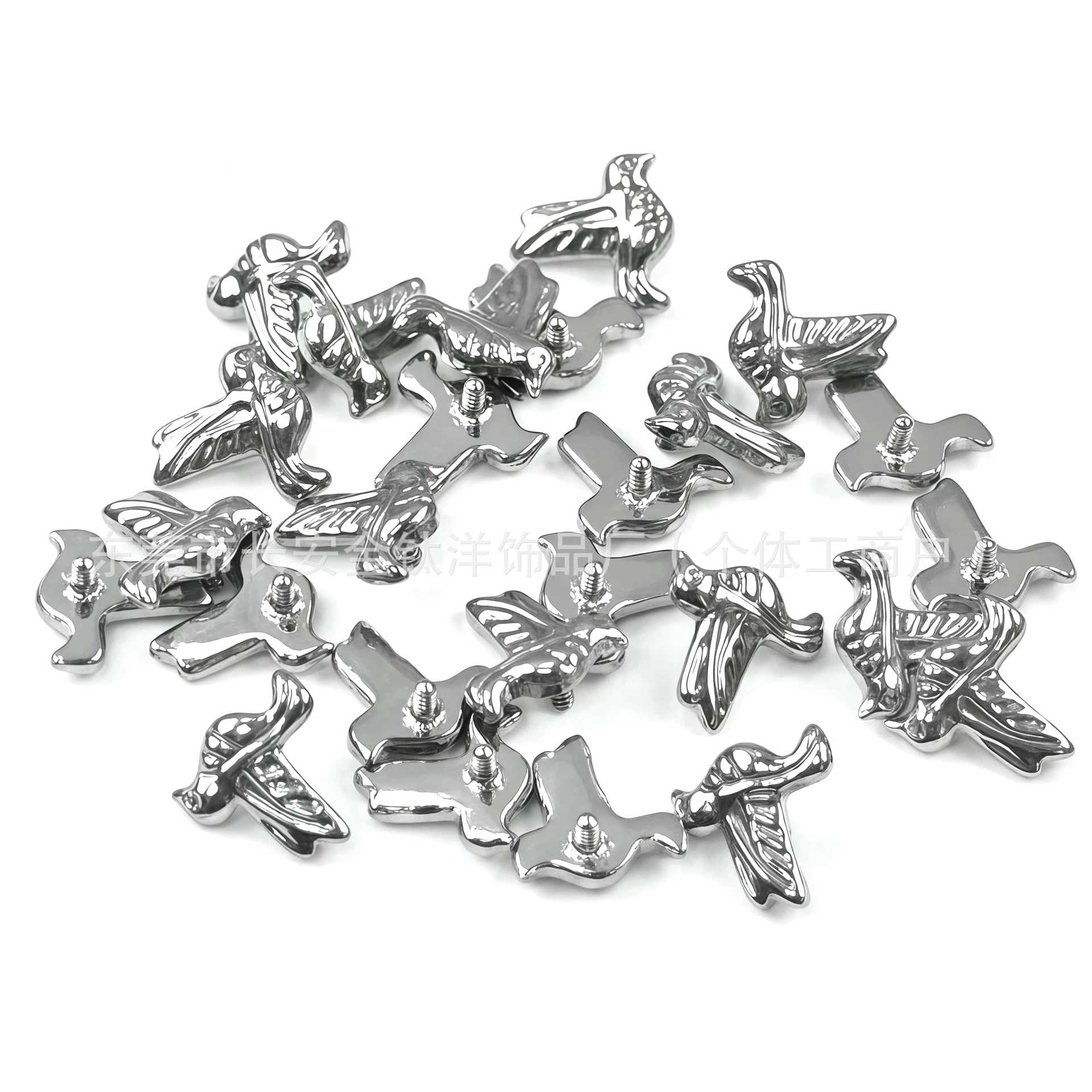 F136 Titanium Smooth Bird Internally Threaded Ear Nail Nose Nail Cochlea Ear Bone Nail G23 Titanium Alloy Body Piercing Jewelry detail image 7
