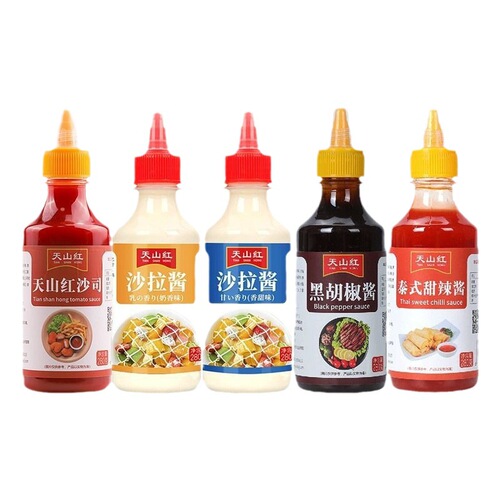 Tianshan red light food salad soy sauce vinegar sauce salad vegetable juice seasoning household black pepper sauce ketchup