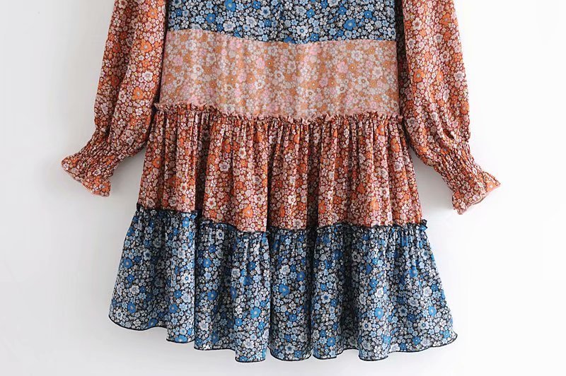 vestido floral de costura de invierno NSAM20653