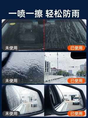 Automotive glass defogging agent, spray for reflectors, waterproof and water-repellent
