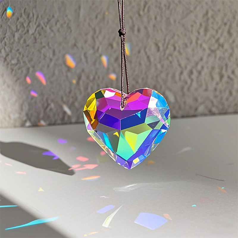 Sun Catcher Cristal Vidrio Cubo Transfronterizo Sun Catcher Colocado Prisma Sunshine Catcher Adornos