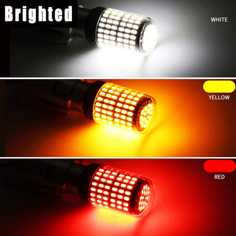 Car Led Turn Signal Brake Light 7440 3014 144Smd Decoding Constant Current 1156 High Brightness Reversing Light
