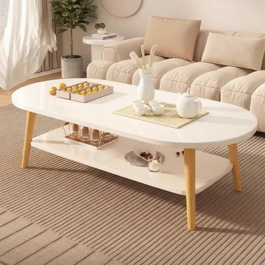 Mesa de té sala de estar doméstica pequeña casa de doble piso simple alquiler de casa simple sofá creativo dormitorio mesa de té