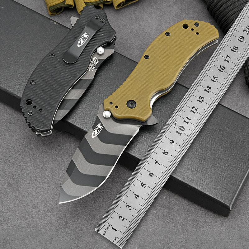 跨境热销零误差ZT0350折刀户外折叠刀露营便携式小刀高硬度户外刀