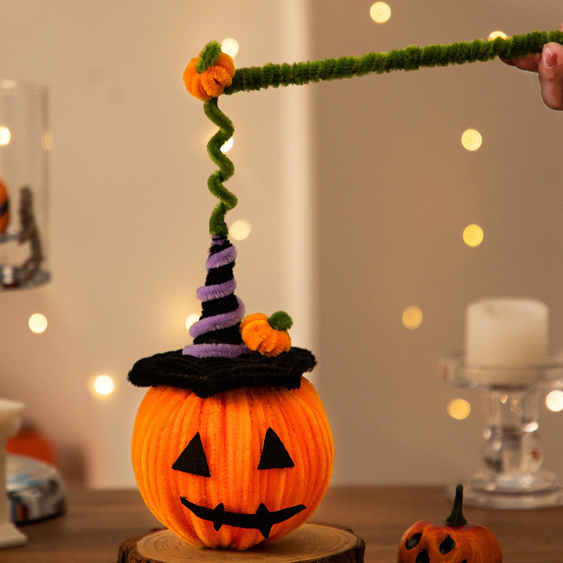 ハロウィーン装飾カボチャ提灯ねじり棒手作りdiy材料包小プレゼント置物シーン配置道具|undefined