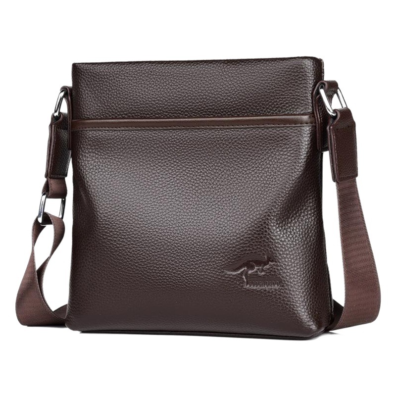Men's Bag Top Layer Cowhide Shoulder Crossbody Bag Genuine Leather Men's Bag Business Casual Backpack Trendy Hanging Bag