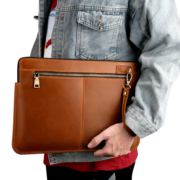 Suitable for macbookpro14 Apple Huawei MACHD-WFE9Q Computer Bag Leather Case Men's Clutch Leather Bag