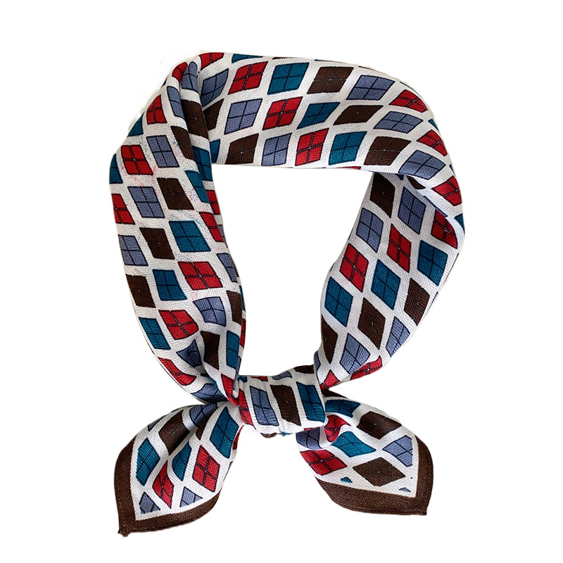 Japón y Corea de la moda multicolor mosaico cuadrado impresión cuadrada cuad