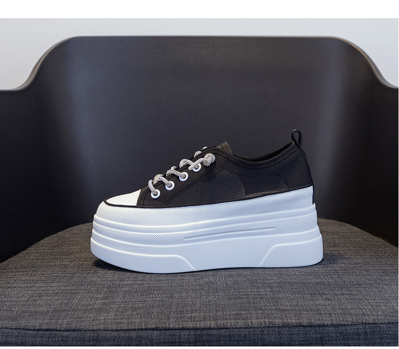 Giày sneaker nữ đế dày lưới thoáng khí tăng chiều cao mùa hè 2026 — M2227 Cam, M2227 Đen, M2227 Trắng chi tiết 15
