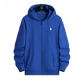 Zipper blue white label