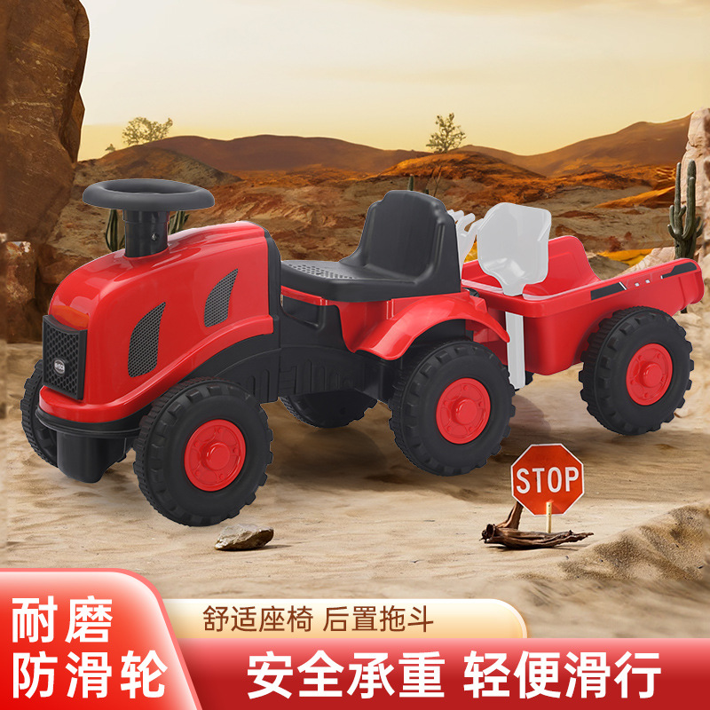 Nuevo bebé grande simulación tractor patina con cucharón de ingeniería manual para enviar pala adecuada para bebés de 1 - 4 años