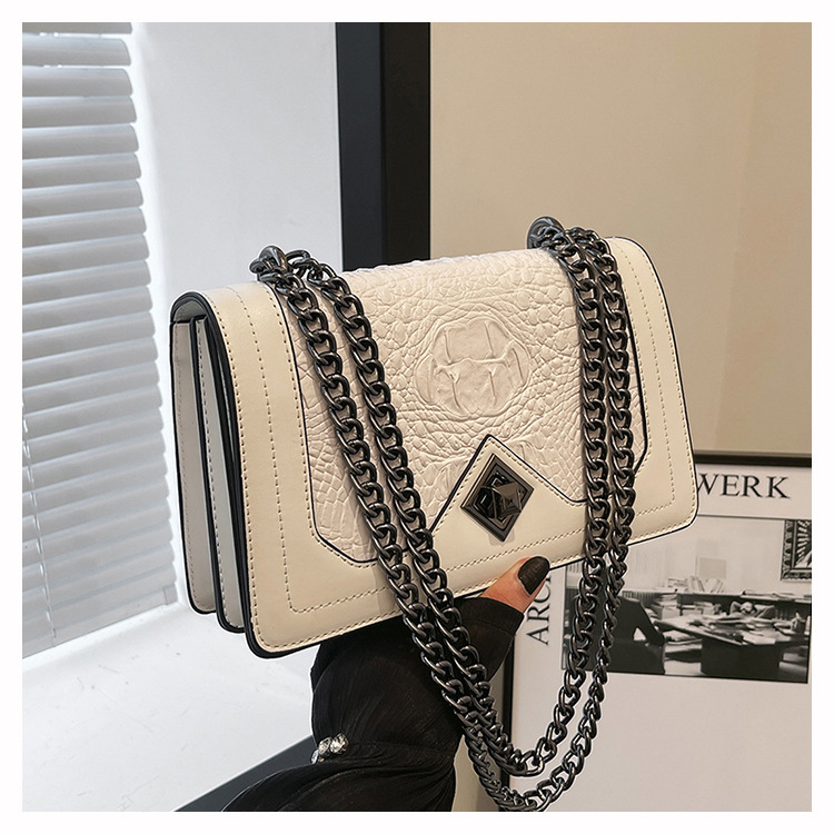 Crocodile Pattern Shoulder Bag For Women Large Capacity Luxury Handbag_voghion.com