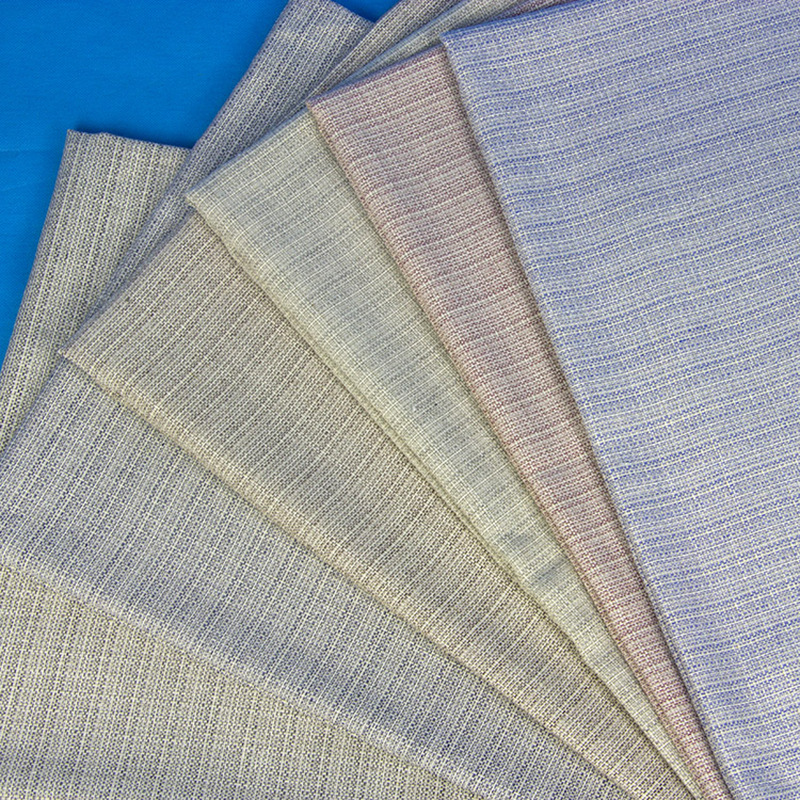 厂家批发 涤棉麻色织 平纹条纹布料服装面料箱包鞋帽窗帘桌布 057