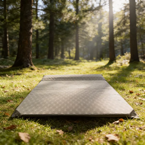 Outdoor portable moisture-proof mat with dual-color embossing, built-in automatic inflation sleeping pad for camping and outdoor use