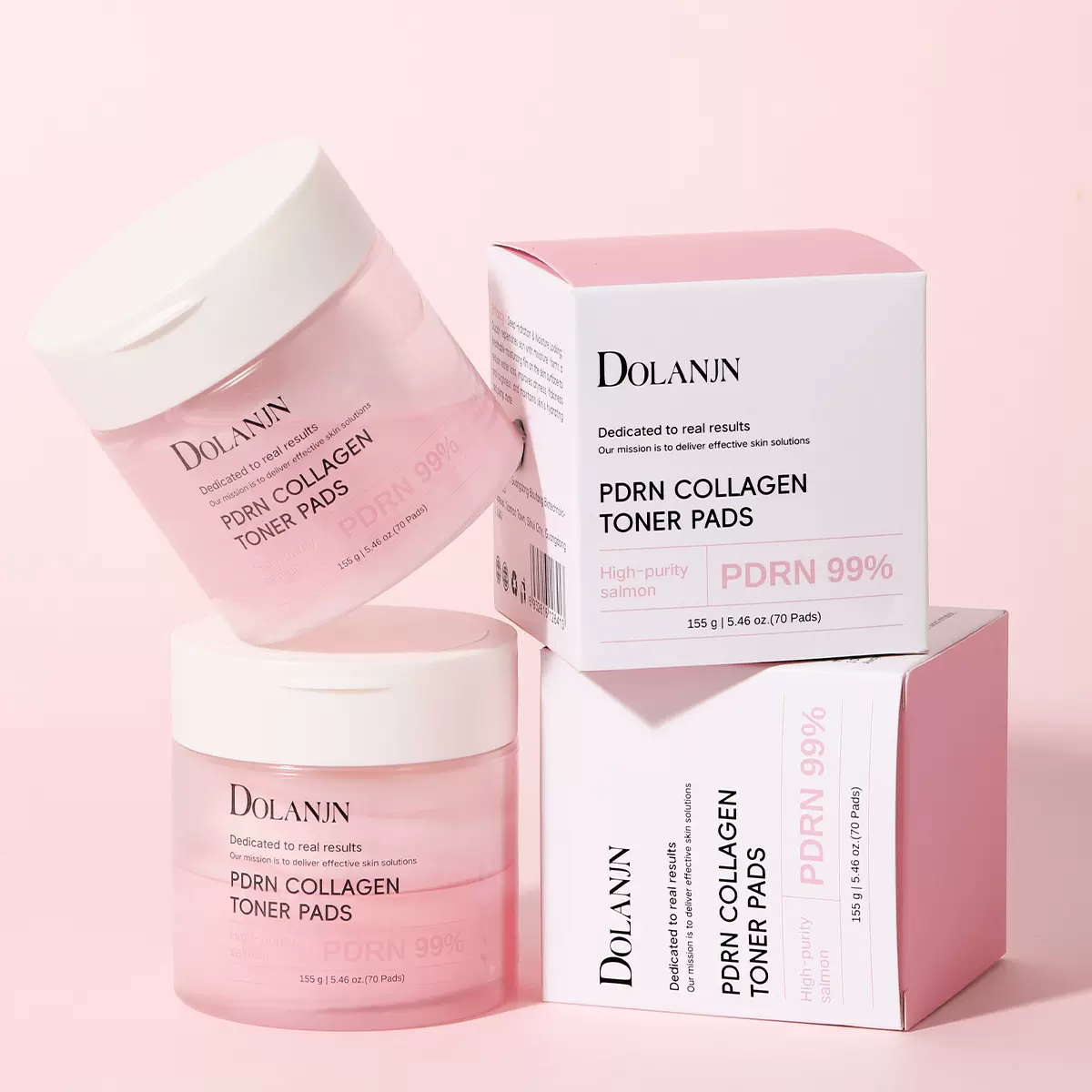 贴牌定制外贸跨境三文鱼清洁棉片补水保湿锁水紧致肌肤护肤品工厂