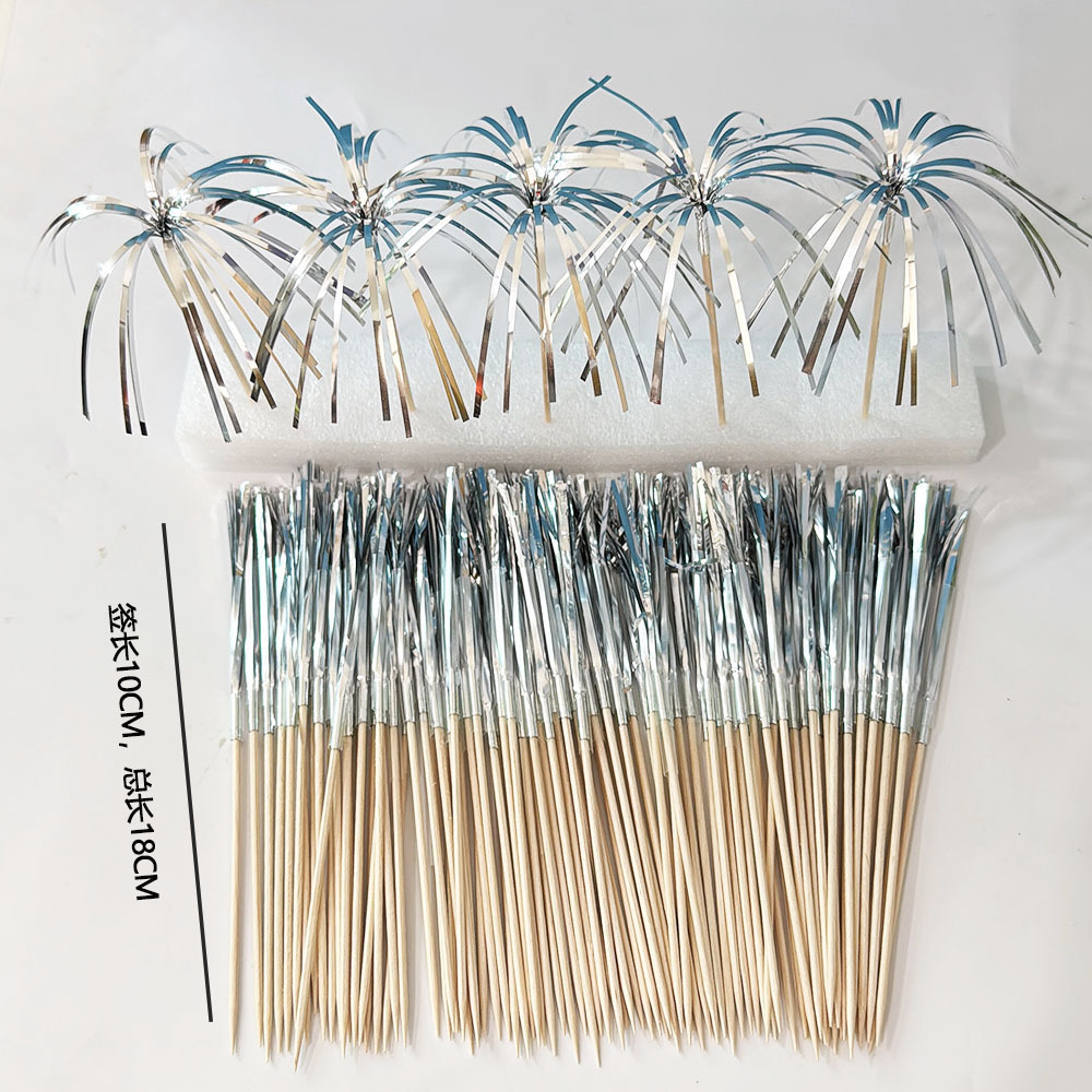 Decoración de fiesta transfronteriza hawaiana paja fruta paraguas palo 3D panal palo sandía palo piña