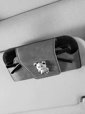 Sunglasses Clip Sunglasses Car Storage – Car Glasses Clip/Bill Clip - glasses-clip-gray-violent-bear