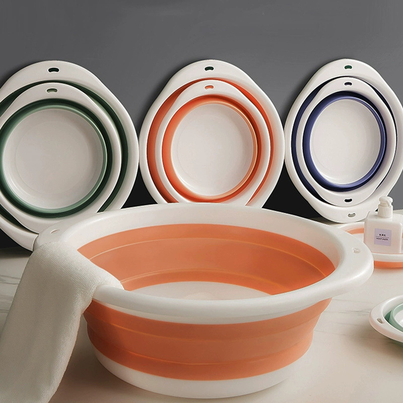 【】硅胶折叠脸盆架儿童卡通盆学生宿舍旅行便携式伸缩可折叠