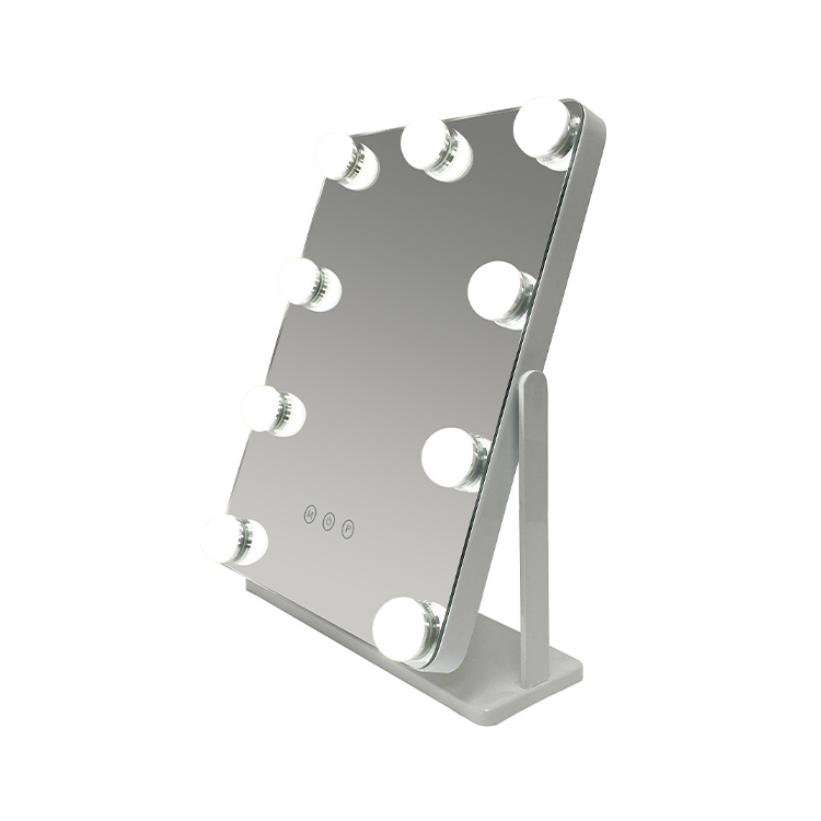 Espejo de maquillaje Hollywood Hollywood Espejo de maquillaje led luminoso de escritorio de Amazon Espejo de maquillaje de tres colores con bombilla