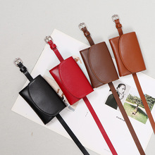 迷你小巧装饰小腰包女士小孩用简约百搭凹造型小包真皮牛皮腰带包