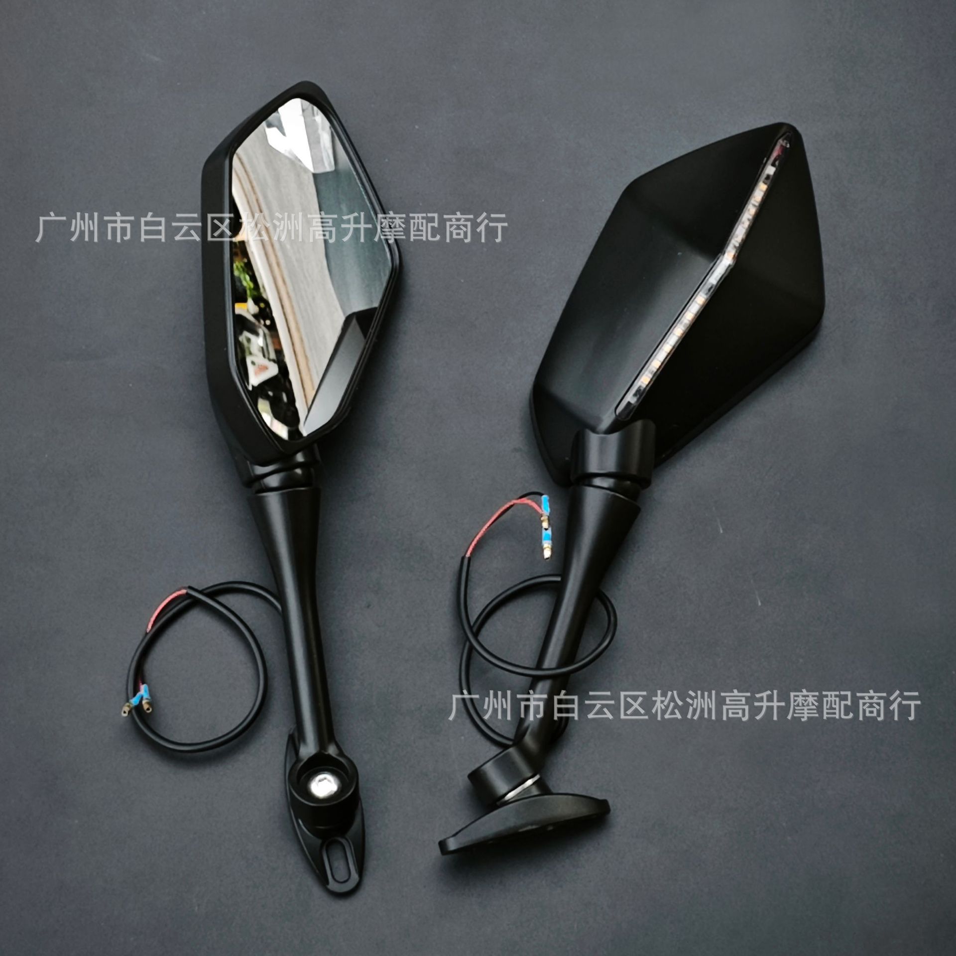 Front-Mounted Installation with Turn Signal Light Bar, Modified Rearview Mirror for Racing Motorcycles, Universal Accessories for Electric Vehicles
