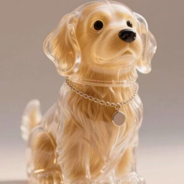 毛収納ボックスかわいい子犬透明動物毛玉カプセルペンダント装飾記念ダストボックス収集おもちゃ|undefined