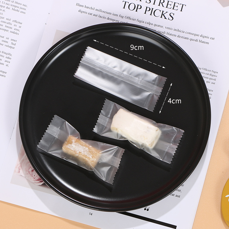 Bolsa de sellado de la máquina esmerilada translúcida gruesa bolsa de galletas crujientes de copo de nieve bolsa de embalaje de caramelo Bolsa De postre de té perfumado