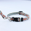 Cross -border original pet dog collar traction rope ethnic style compile neck circle cat small dogs walking cat and dog rope