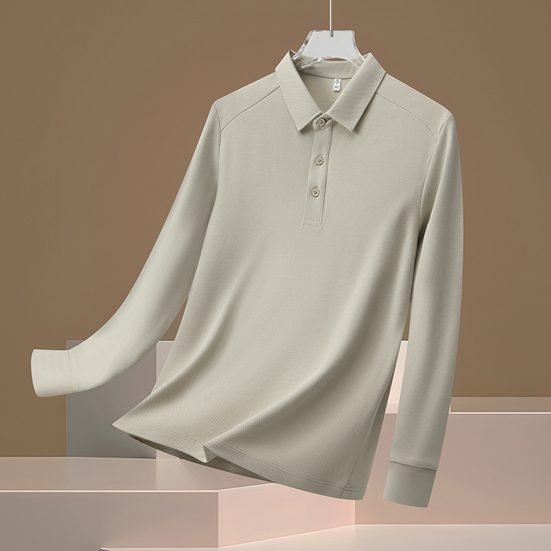 Herramientas ropa de trabajo anti-desgaste anti-sucia ropa de oficina personalizada de doble hebra amoníaco líquido algodón de lana larga manga larga impresión polo camisa