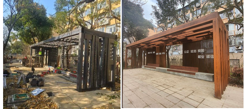 钢结构金属廊架