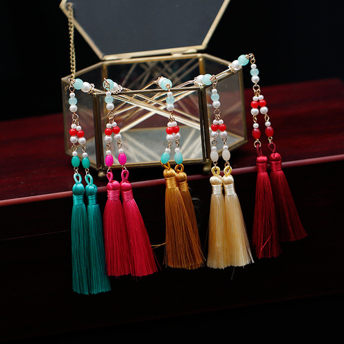 High-end Hanfu headdress for women, Chinese style bridal hairpin, ancient costume, elegant headdress, tassels, versatile accessories